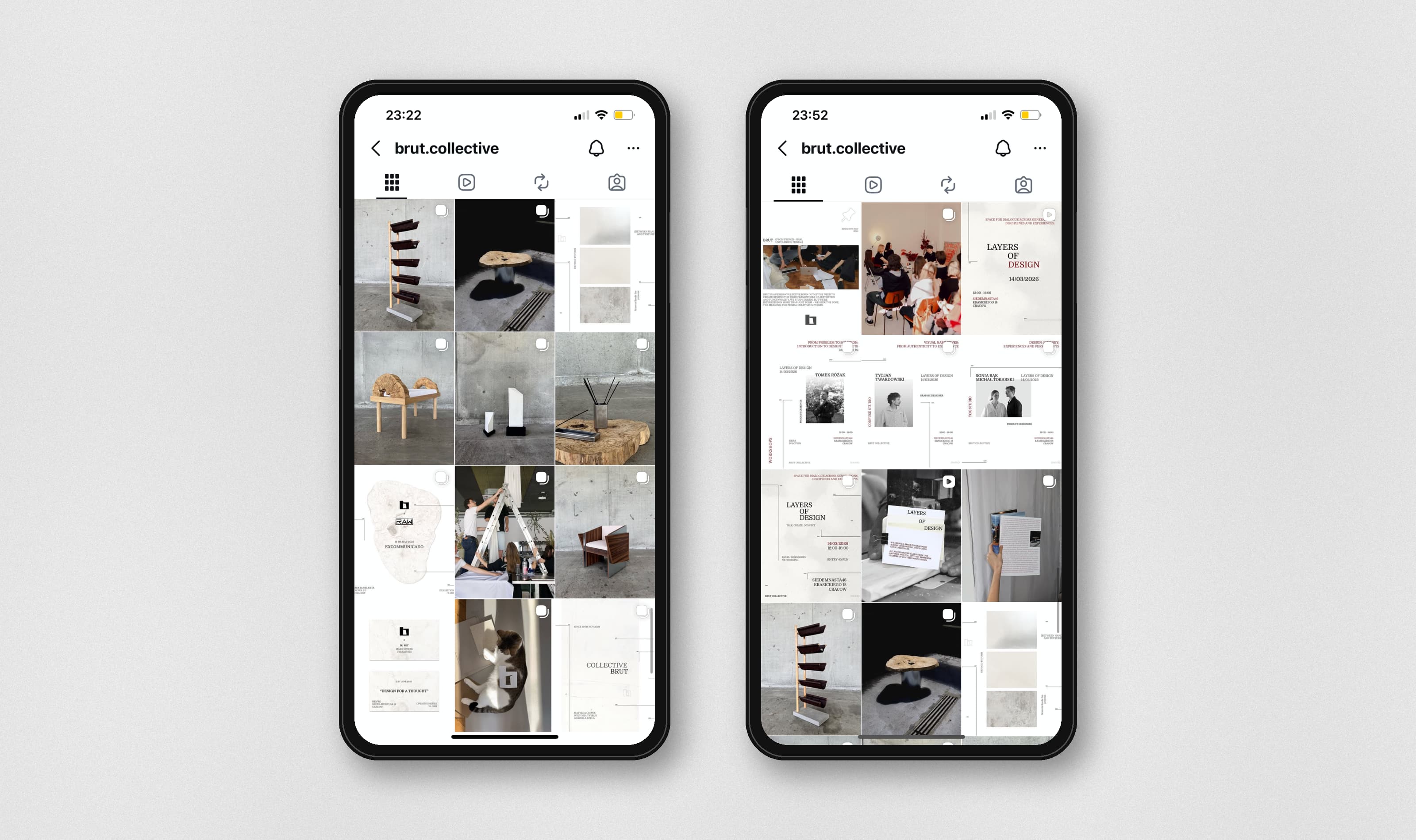 Brut Collective. Visual identity and design applications.