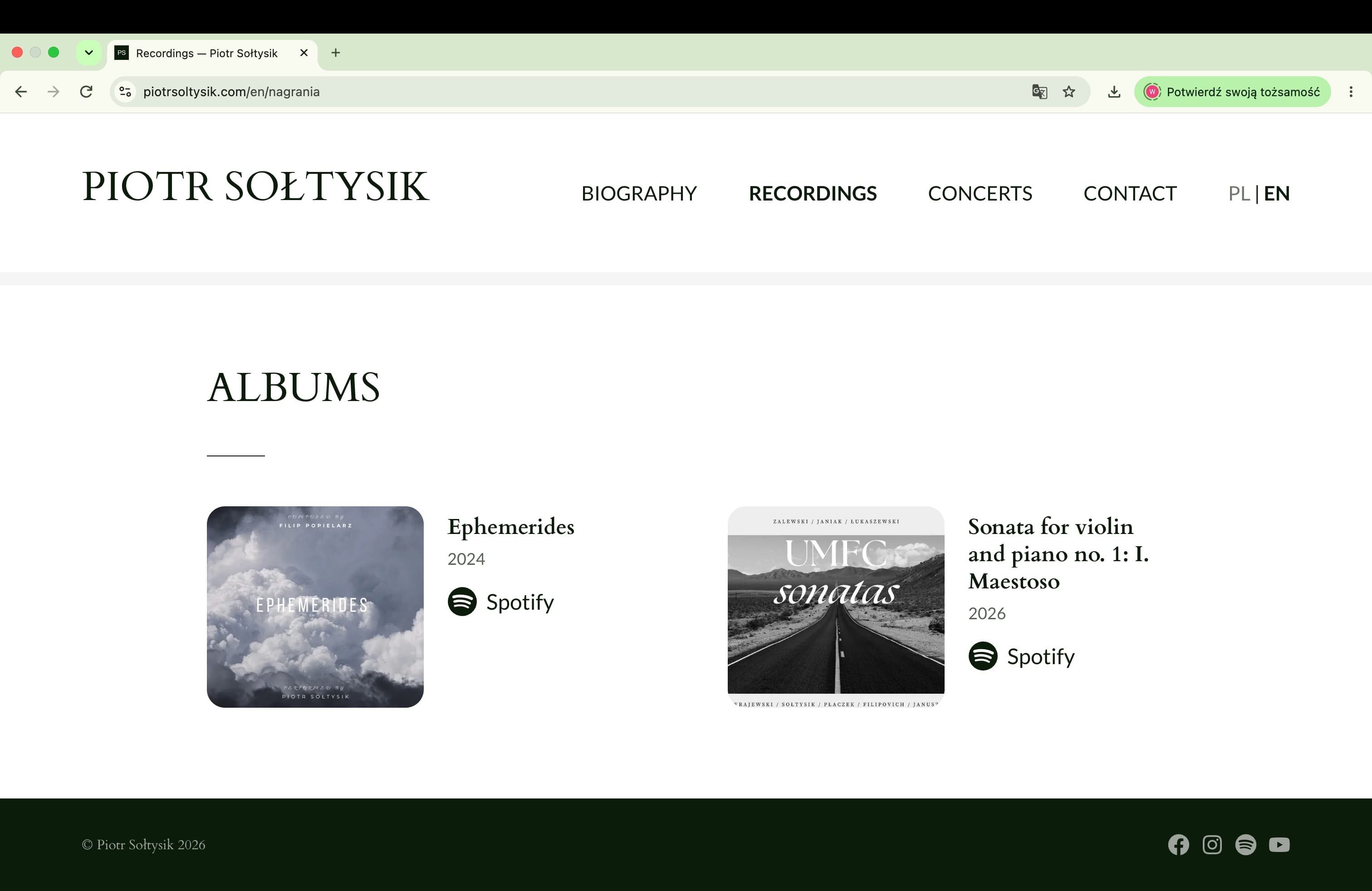 Pianist
Piotr Sołtysik. Visual identity and design applications.