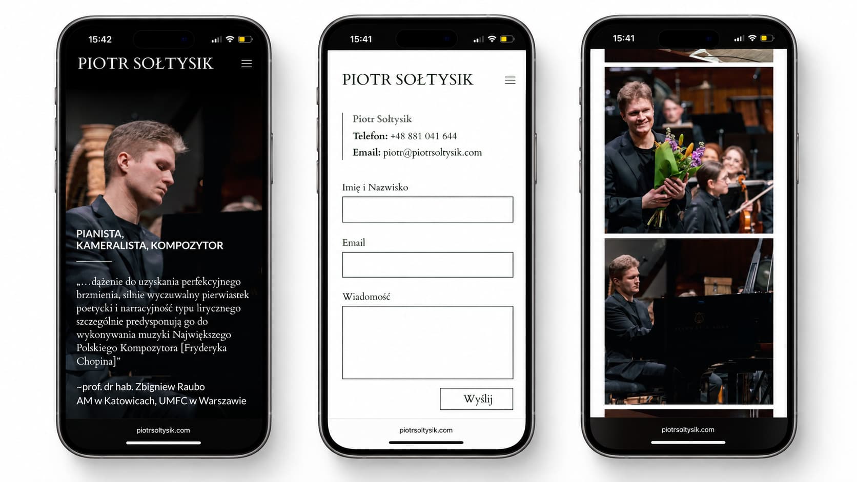 Pianist
Piotr Sołtysik. Visual identity and design applications.