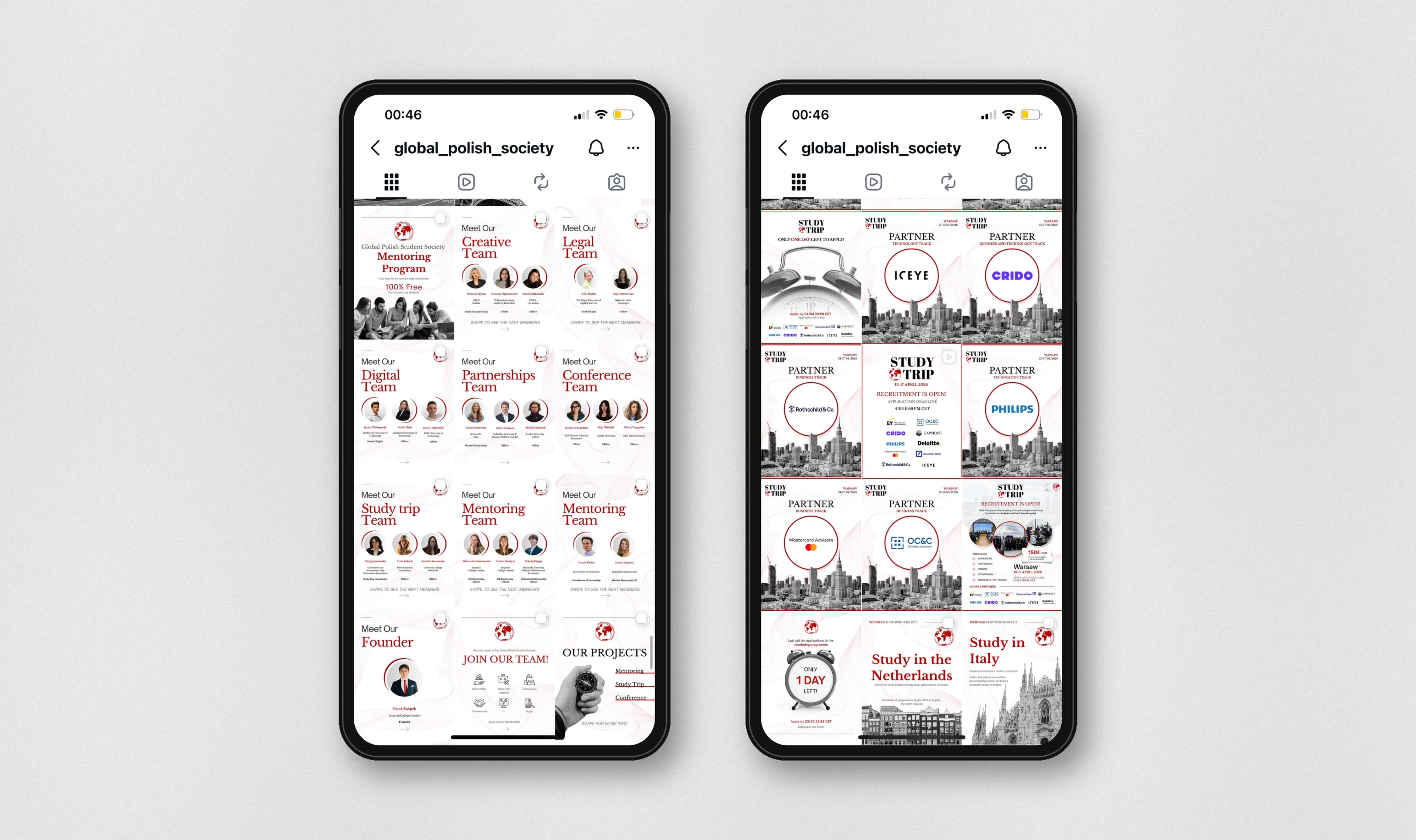 Global Polish
Student Society. Visual identity and design applications.